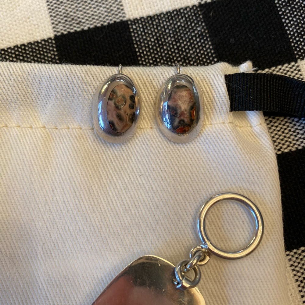 Silpada Retired Leopard Jasper Earrings
